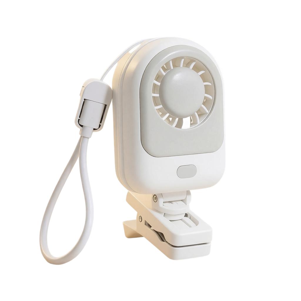 Portable Mini Clip Fan Rechargeable with USB Type-C Charging Three Adjustable Speeds Compact Design for Indoor and Outdoor Use