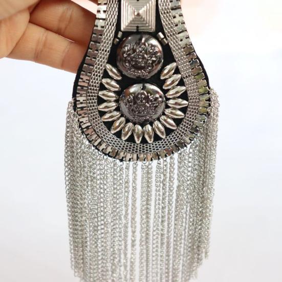 Shoulder Brooch Tassels Punk Jewelry Lightweight Wear-resistant Brooch Pin Clothes Decor