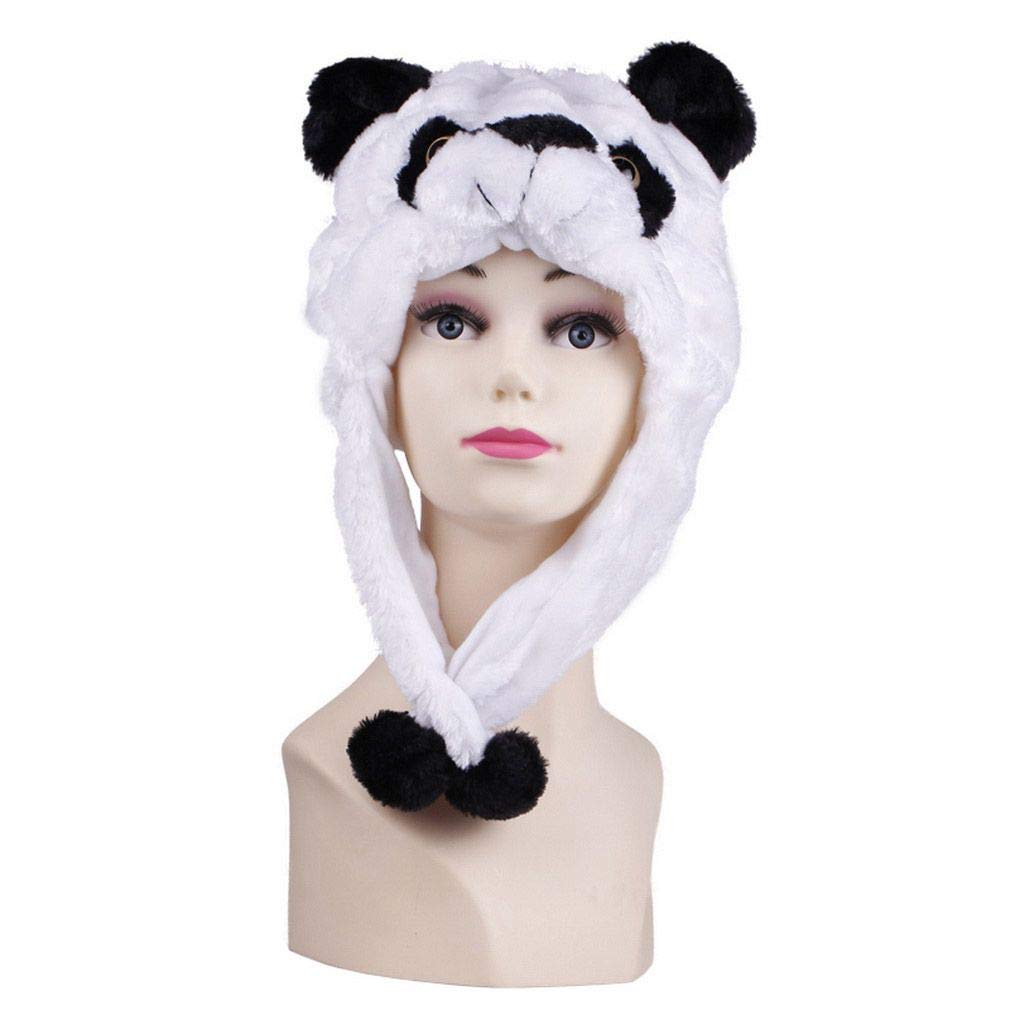 [Xiang Ru] Animal Hat, Christmas Cosplay, Ox, Tiger, Panda, Rabbit, Year of the Rabbit Kigurumi Plush Toy for Kids, Men, Women, and Kids, Windproof