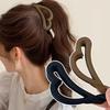 2Pcs Heart-Shaped Banana Hair Clips Eco-Friendly Material Non-Slip Twist Barrettes Fashion Ponytail Holders for Women