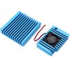 Aluminum Alloy Heat Sink Radiator with Mini Cooling Fan Heat Fin Cooler for NanoPi R2S