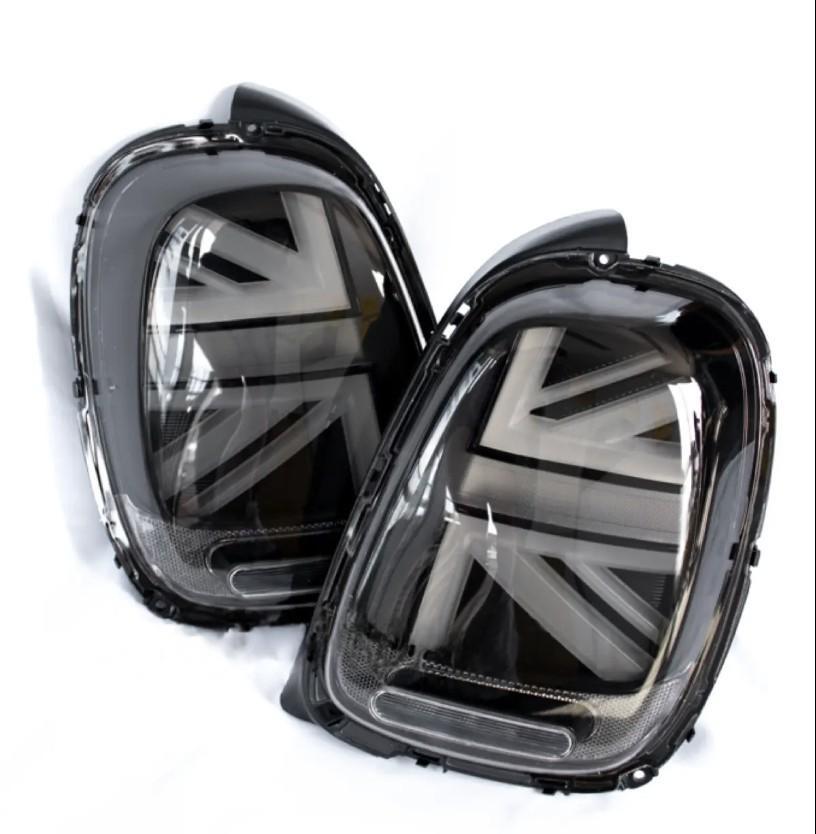 Задние LED фонари в стиле Union Jack Black (2 шт) для Mini Cooper F55/56/57 2014-2023 гг