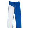 Spring and summer straight colour blocking casual men's peplum trousers loose large size trousers