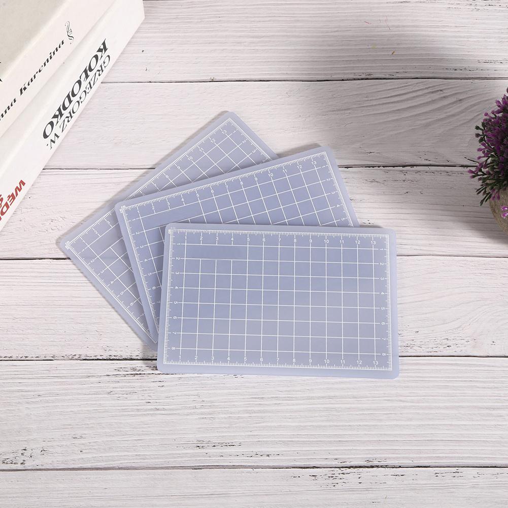 3PCs Translucent Cutting Mat Non Slip Cut Board Crafts Collection Hand Made Tool for Sticker