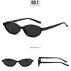 Retro Oval Frame Sunglasses Fashion Personalized Trendy Small Frame Sunglasses Punk Cat Eyes Sunshade Sun Protection Glasses