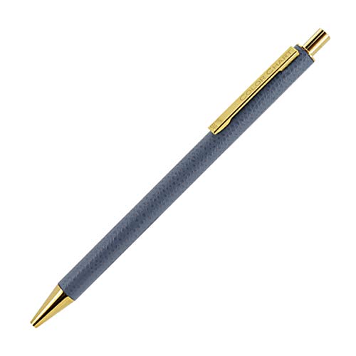 Color Chart Leather-Wrapped Ballpoint Pen (Blue Mist)