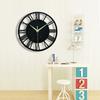 Moderne Acryl 3D Wanduhr Kreative Heimdekoration Römische Ziffern Schwarze Farbe