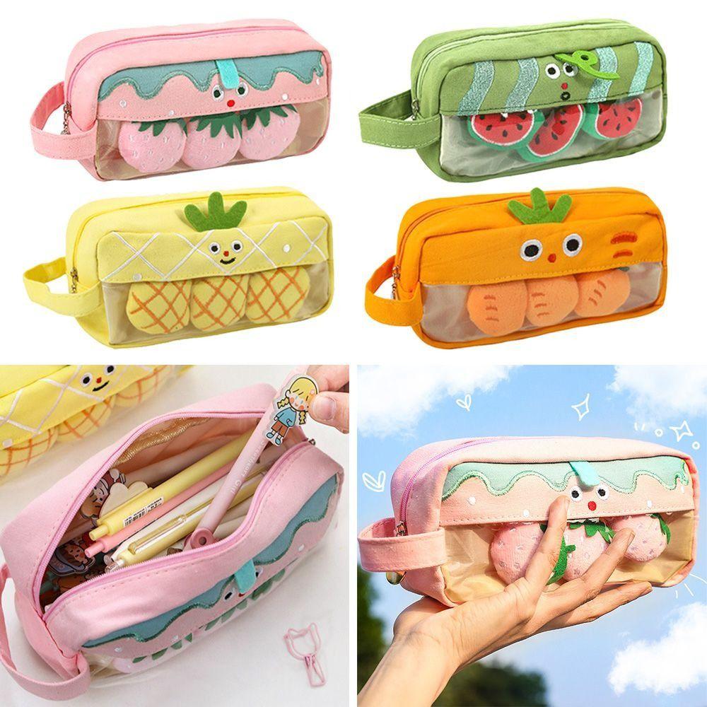 

Холст пенал большой емкости пенал многофункциональная сумка для ручек студент