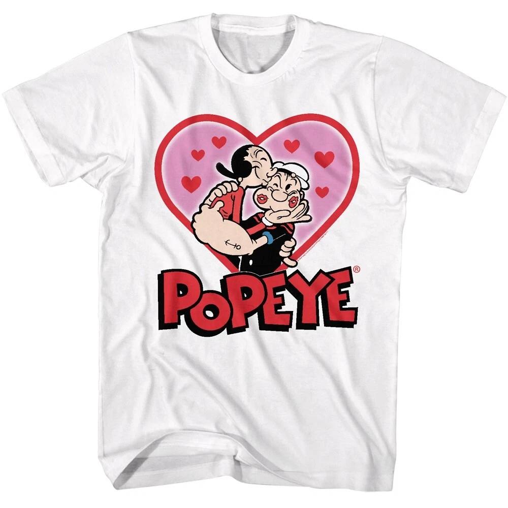 Popeye & Olive Oyl Kissing Men s T Shirt S
