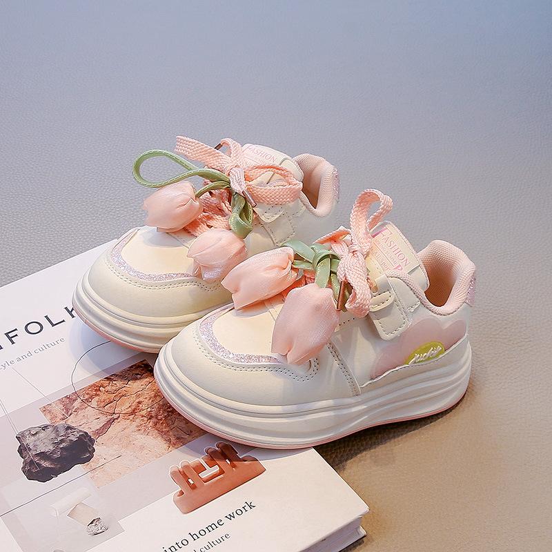 Girls Board Shoes 2025 Spring and Autumn New Korean Version of Fashion Soft Sole Non-slip Breathable Middle and Older Children's Sports and Leisure S