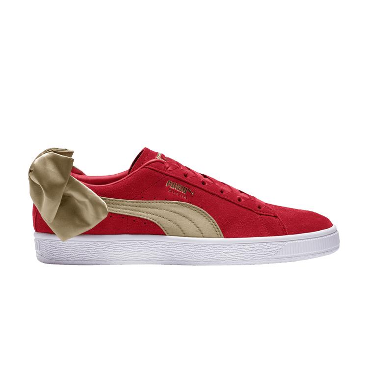 

Кроссовки Puma Suede Bow Varsity Ribbon Красные унисекс Металлик-Золотой 367732-01