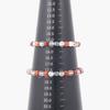 Jbans Classic Moonlight Stone Point Cube Red Stone Mix Gemstone Bracelet (C2501Ac1217_Rd)
