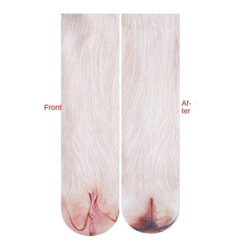 3D Animal Shaped Socks Digital Printed Simulation Socks Cat and Dog Fun and Funny Home Personalized Socks