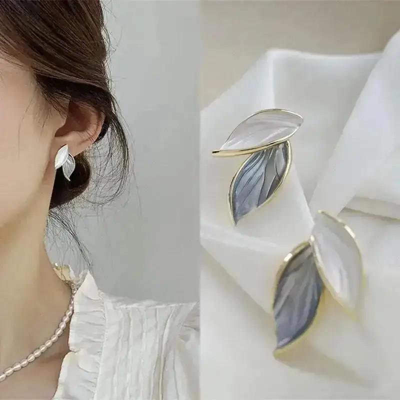 Silver Needle Korean Fashion Zircon Drop Earrings For Women Jewelry Trending New Luxury Vintage Gold Color Earrings