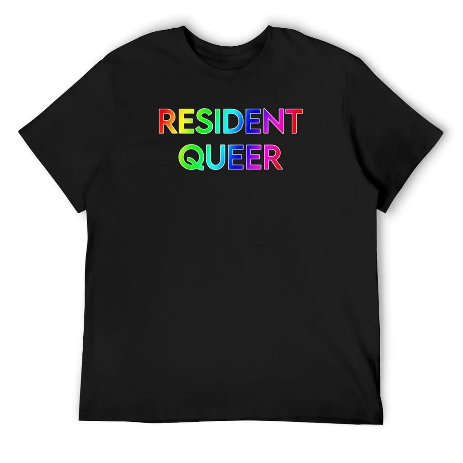 

Resident Queer T-Shirt baggy shirts Blouse anime tshirt black t-shirts for men XXXXXL чорний