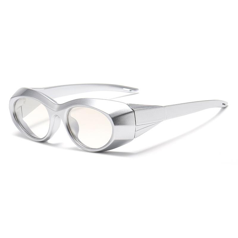 Steampunk sunglasses, futuristic personalized sunglasses, outdoor sports sunglasses серебряный