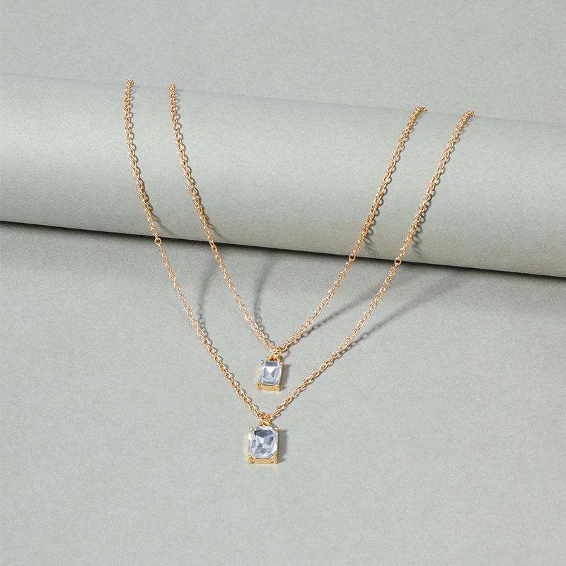 Gold-plated necklace, new crystal pendant, multi-layer fashion celebrity street shot sweater chain women
