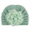 New children's knitted hat baby baby autumn and winter warm wool hat bonding hot golden flower children's hat