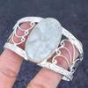 Natural Moonstone Gemstone 925 Sterling Silver Cuff Bangle Adjustable f6H49