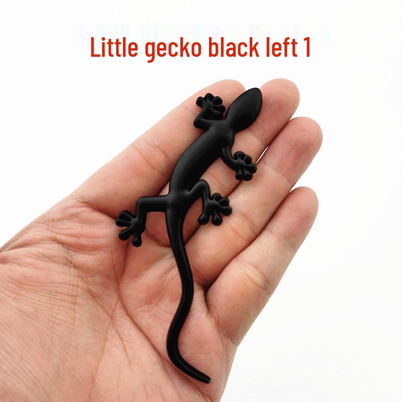 Gecko Car Emblem: Fun Metal Body & Tail Decoration Sticker