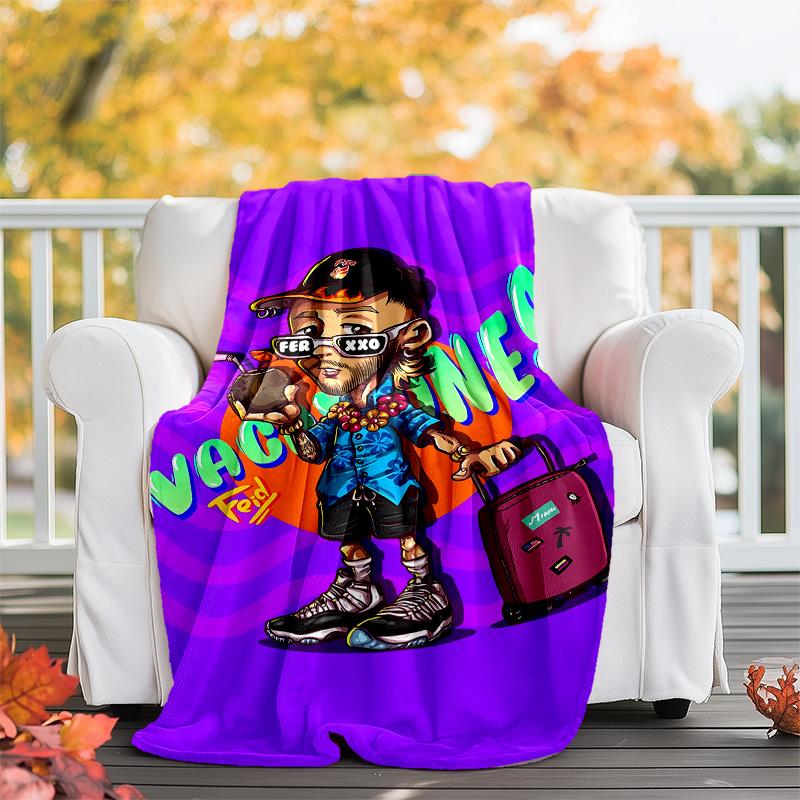 Feid6 printed throw blanket—lightweight,soft,warm;versatile blanket for all seasons—perfect as &air-conditioning throw,nap blanket