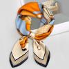Seidenschal Damen Herbst und Winter Senior-Gefühl High-End Damen Winter vielseitiger Schal orange neuer Schal kleines quadratisches Tuch