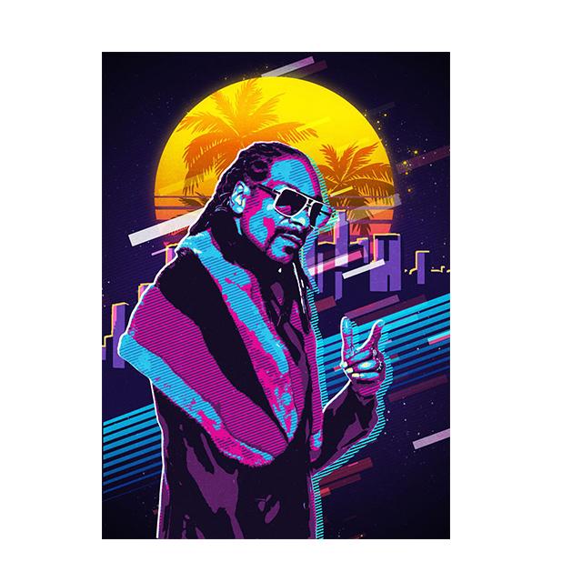 Berühmte Rapper Star Sänger Kunst Malerei Wand Leinwand Poster und Drucke Moderne Figur Porträt Bilder für Wohnzimmer Wohnkultur