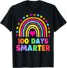 100th Day Of School Funny 100 Days Smarter Rainbow Unisex T-Shirt