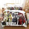 Anime Black Butler Bedding Set, Movie 3d Duvet Cover with Pillowcase 75x50cm,Single Double Bed Duvet Cover 2/3pcs Gift for Boys