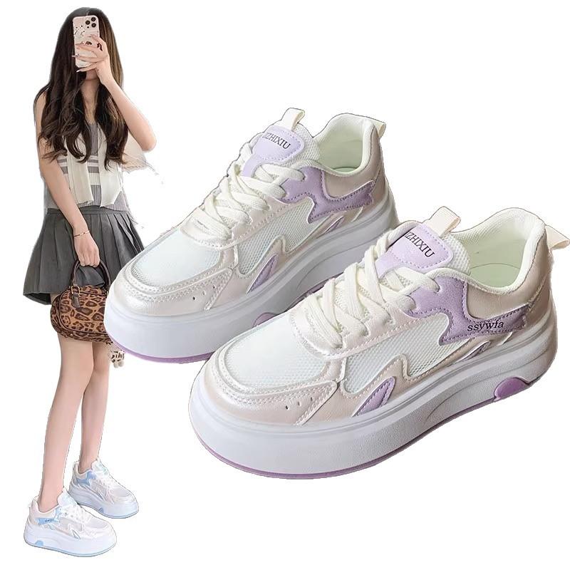 Mesh white shoes women's summer casual sports shoes women's breathable mesh shoes board shoes