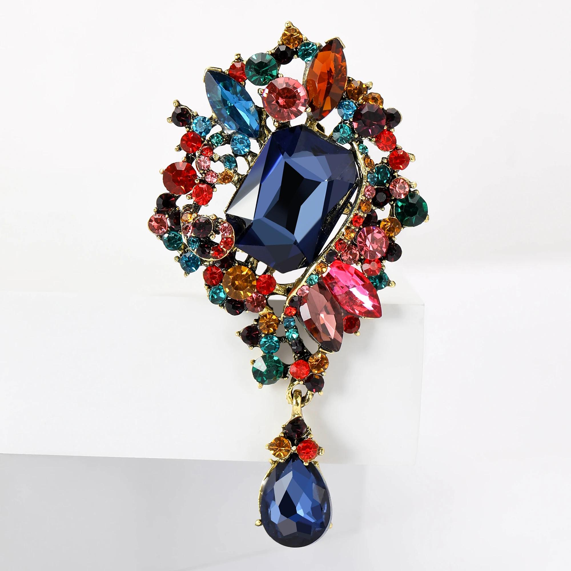 

Кулон из хрустального стекла, брошь для женщин, унисекс, со стразами, цветочные булавки, банкетная вечеринка, рюкзак, подарки, ювелирные аксессуары