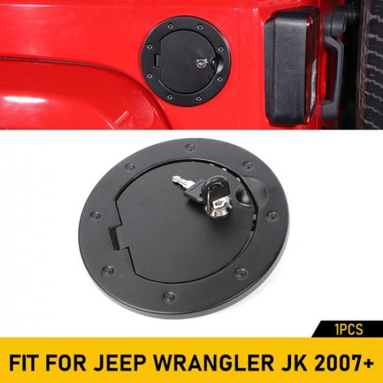 Gas Cap Locking Fuel Filler Door Cover Accessories for 2007-17 Jeep Wrangler JK