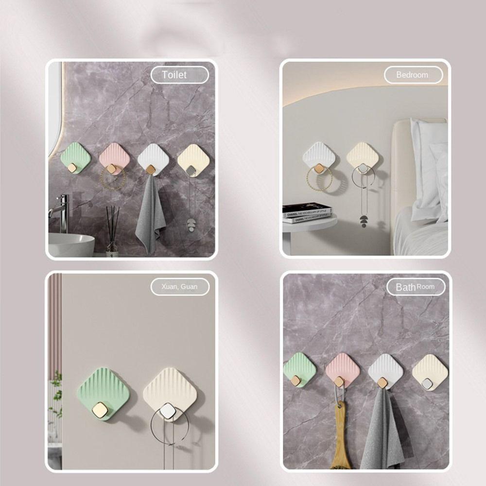 4 Stück Wandhaken zum Aufhängen, selbstklebend, wasserdicht, Schlüsseltaschenhaken, Wandmontage, transparenter Handtuchhalter, Kleiderbügel, Türrückseite