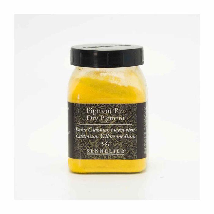 Pigment pour création de peinture - pot 150 g - Jaune de cadmium moyen véritable