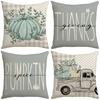 New Pumpkin Car Elements Thanksgiving Series Pillow Cases Festive Atmosphere Pillow Case Letter Print