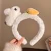 Yousheng Hasen-Stirnband Weicher Plüsch Breiter Rand Verdickter Kern Bequeme Passform Haarreif 3D Hase Karotte Make-up Gesichtswasch