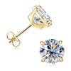 Best Selling Waterproof Non Faded 14K Gold Filled Moissanite Stud Earrings Women Four Claw Setting Engagement Wedding Gift