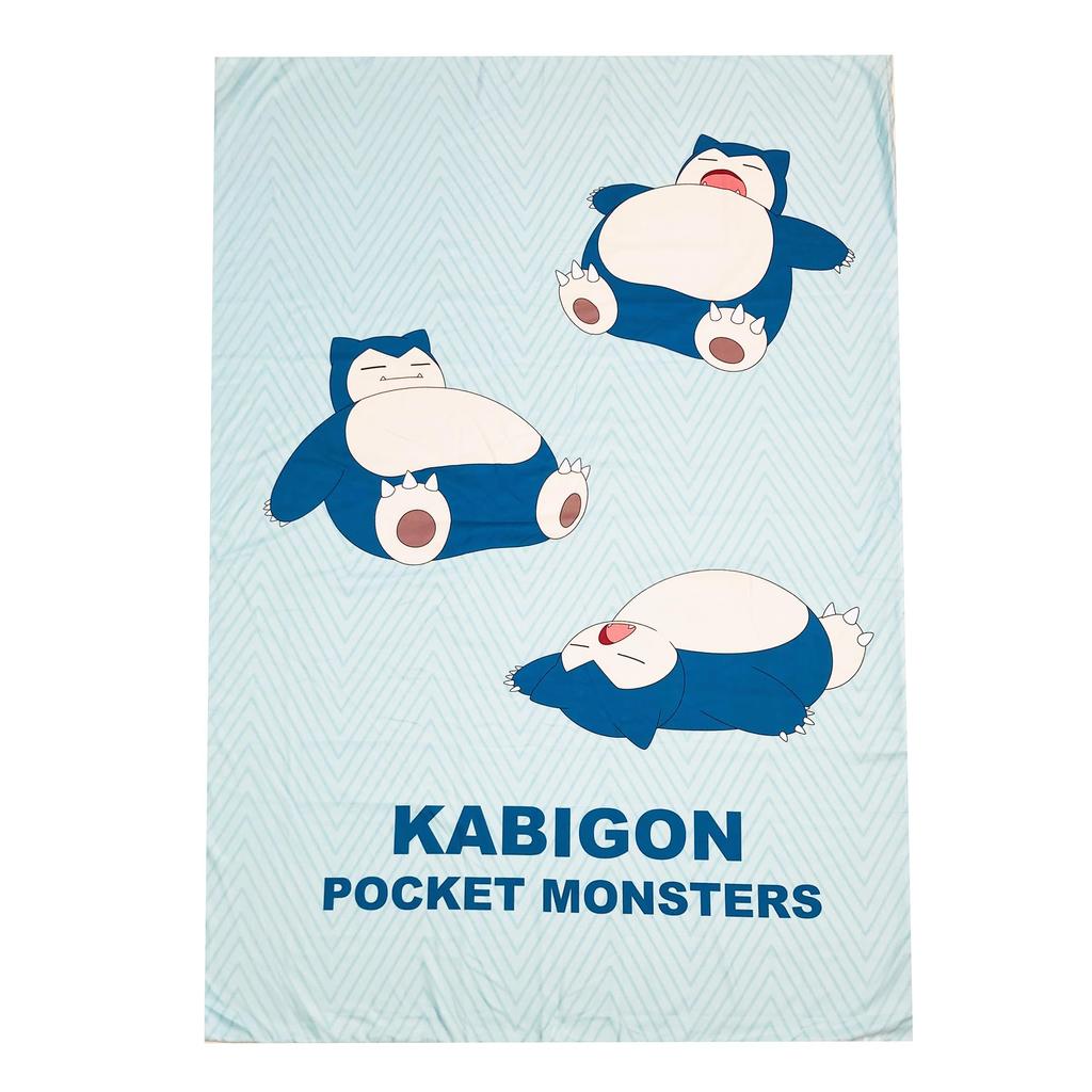 MORIPiLO Morishita Duvet Cover Set Pokemon Snorlax 150x210cm Single Pokemon Character Goods Green 4621398 (Duvet Cover/Pillowcase)