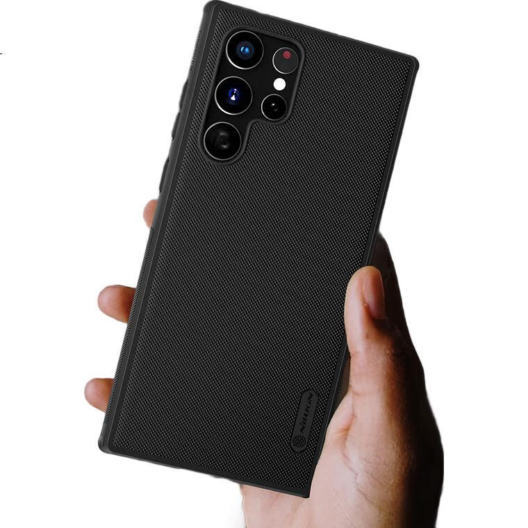 NILLKIN Samsung S22 Ultra Phone Case, Matte Pro Full Coverage Airbag Shockproof Dirt-Resistant Protective Cover with Hard Shell And Soft Edges, Black