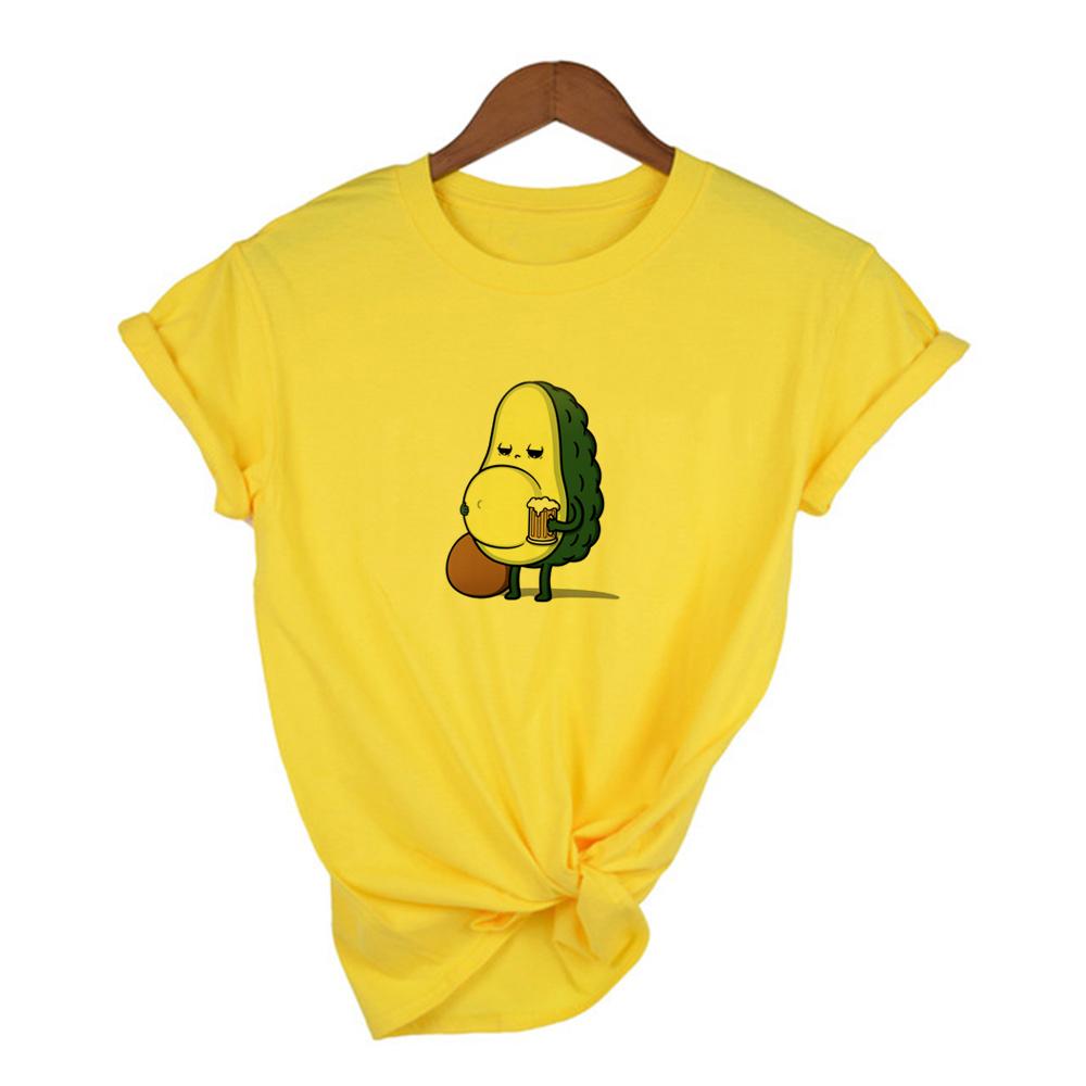 Avocado Women Short Sleeve T Shirt Casual Cartoon Kawaii Graphic Tops Female Harajuku Tee Summer