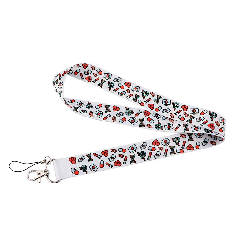 Medical signs Credential Holder Keychains Neck Lanyard For Pass Card Credit Card Holder Keychain Straps Mobile Phone Wholesale