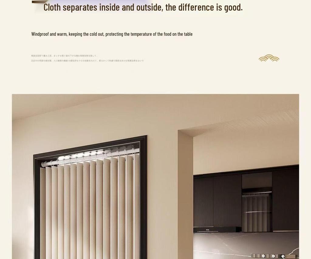 Premium Imitation Linen Door Curtain for Bedroom, Kitchen, and AC Shading