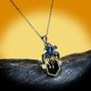 Creative Zircon Spider Black Gold Pendant 925 Silver Plated Exaggerated Insect Necklace Handmade Enamel Party Sweater Chain