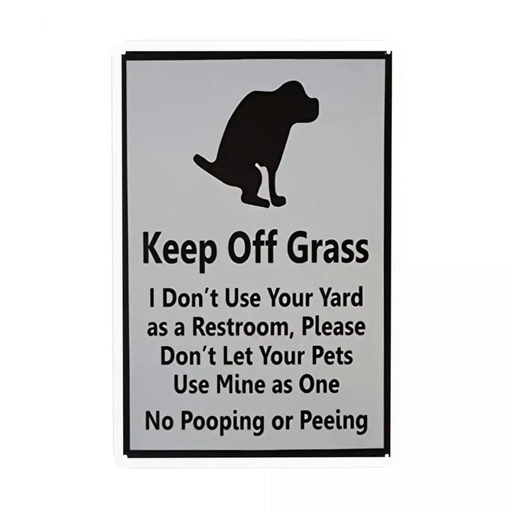 NO Dogs Allowed Metal Tin Sign Retro No Dog Poop Sign Tin Decorative Signs Plaques Club Cafe Restaurant Man Cave Bar Metal Plate