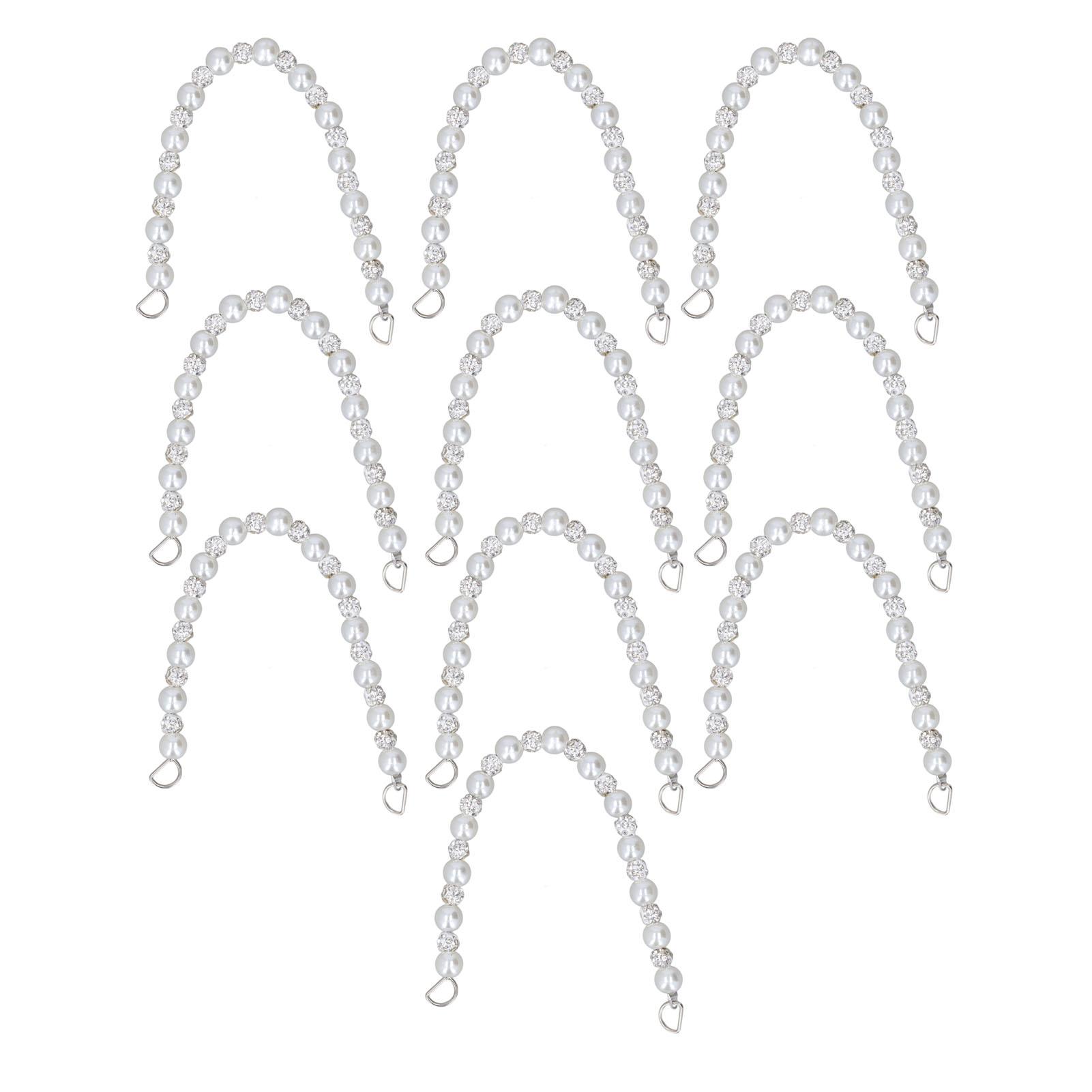 

10 шт. Жемчужная цепочка для сумки, процесс полировки, красивый жемчужный ремешок для кошелька, декоративный жемчужный ремешок для