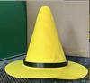 Felt Witch Hat Orgy Halloween Sunflower Hemp Rope Patch Felt Hat Witch Pointed Horn Hat Rice Straw Hat