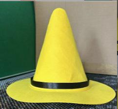Felt Witch Hat Orgy Halloween Sunflower Hemp Rope Patch Felt Hat Witch Pointed Horn Hat Rice Straw Hat