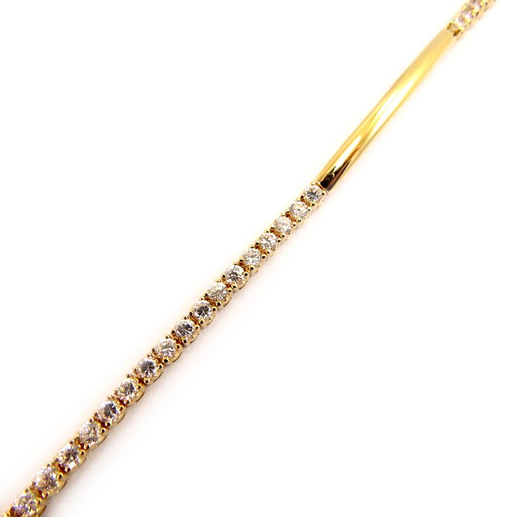 Les Trésors De Lily [L4325] - White Gold 'Goddess' Gold Plated Bracelet