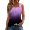 Women's Fashion Sexy Pleated Square Neck Retro Vest Top