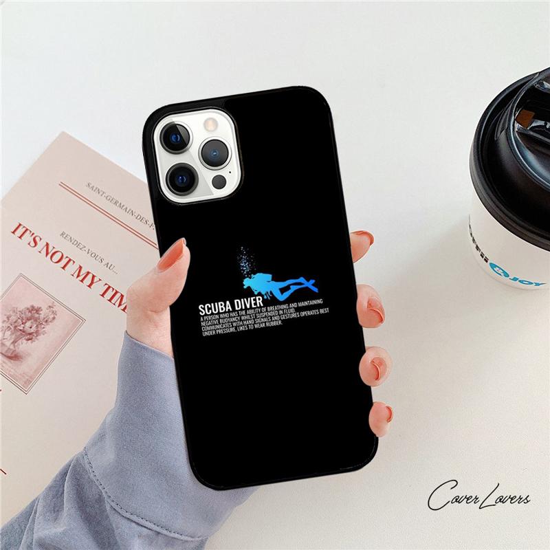 Scuba Diver Diving Phone Case For iPhone 17 Air 14 15 16 13 12 Max Cover For Apple iPhone 17 Air 11 Pro Max Plus Coque